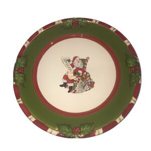 Christopher Radko Letters To Santa Christmas List Salad Luncheon Plate 9" NEW